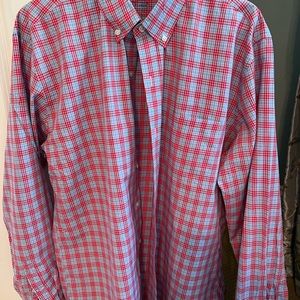 J.Crew Men’s Light Weight Shirt size XL Slim Fit 100% cotton Red and Blue